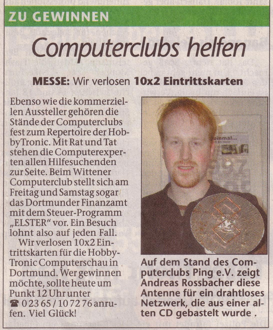 Bericht der Waltroper Zeitung vom 11.02.2004