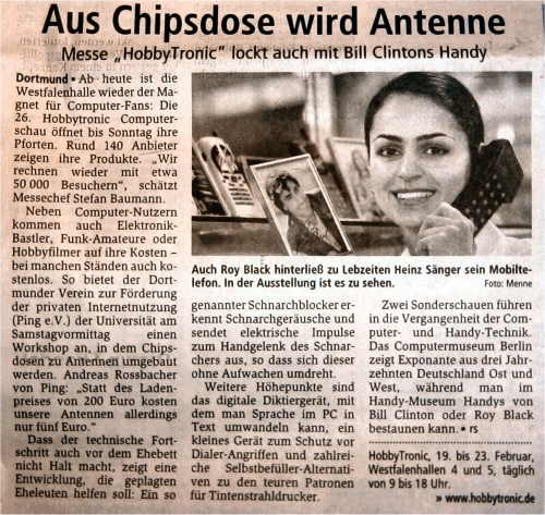 Bericht der Ruhrnachrichten vom 21.02.2003